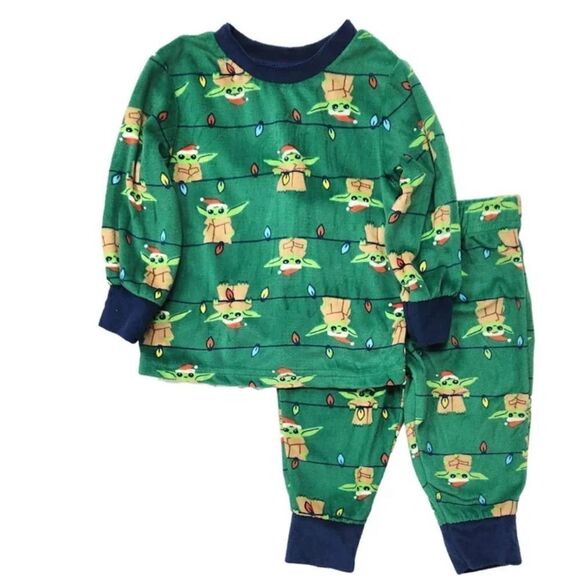 Disney Star Wars Infant The Child Mandalorian Christmas Pajamas Sleep Set NWT 2T - Picture 1 of 8